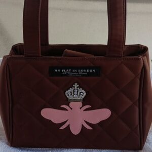 My Flat In London brown quilted handbag